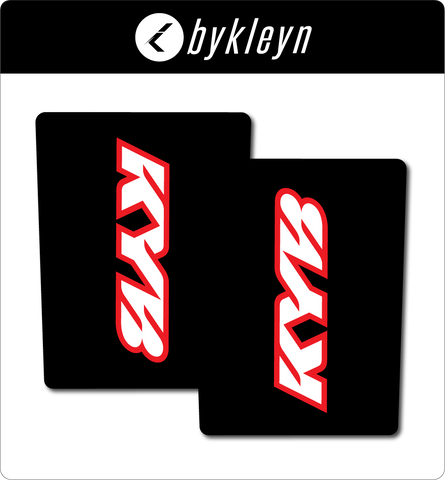 KYB Fork Decal Set - Black White Red