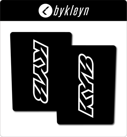 KYB Fork Decal Set - White Outline